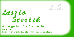 laszlo sterlik business card