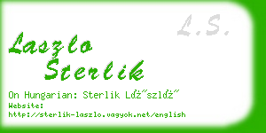laszlo sterlik business card